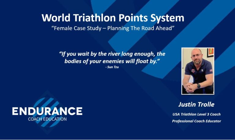World Triathlon Points – Athlete Case Study – Planning The Path Forward